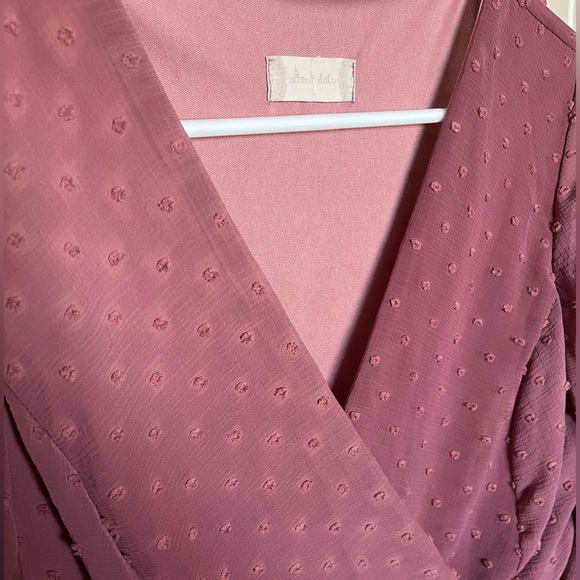 Altered State, size Large, wine/pink dress with raised polka dot details - Picture 3 of 4